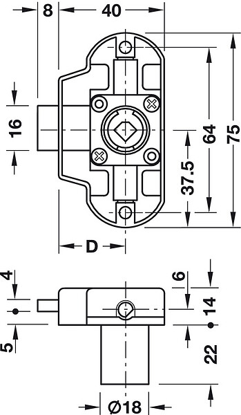 HANGER - KIT SERRURE ESPAGNOLETTE A VISSER  SYMO - large