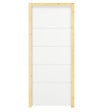 BALLAY - Bloc-porte alvéolaire grave 4 lignes horizontales -204x83cm poussant droite / Huisserie bois brut, section : 66x45 mm - vignette