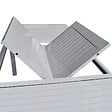 HAPPY GARDEN - Salon de jardin CAPRI extensible en textilène noir 8 places - aluminium gris - vignette
