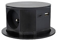 OTIO - Bloc escamotable compact 100 mm 3x16A + 2 x USB A+C Noir - vignette