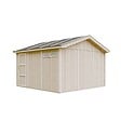 TIMBELA - Garage QUALITÉ PREMIUM 13 m² - L378xl412 cm - garage pour moto, vélos, machines de jardinage - Construction en Panneaux LP Smartside - Abri de jardin Timbela M990B - vignette