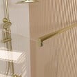 AURLANE - Paroi de Douche 100x195 cm en Verre Trempé 5 mm - Finition Or Brossé - GOLD ELEMENTARY - vignette