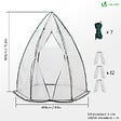 VOUNOT - Serre de jardin hivernage dome avec bache PE 160x160x180cm Blanc - vignette