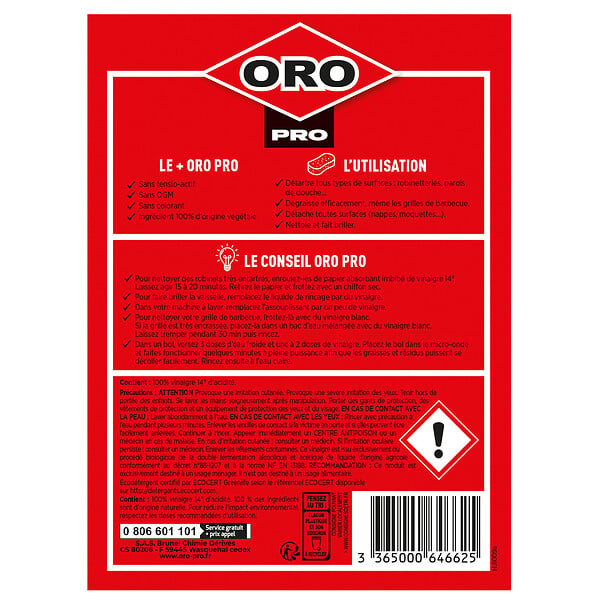 ORO PRO - Vinaigre blanc 14°  5 L - large