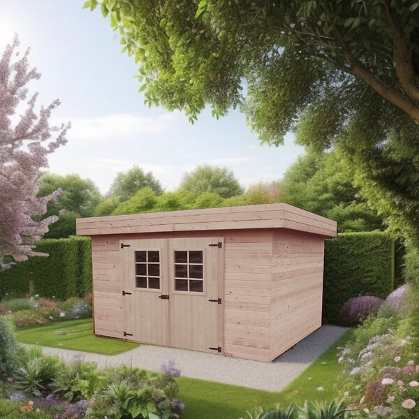 HABRITA - Abri de jardin bois - 8.47m² - L.300xH.216xP.300cm - large