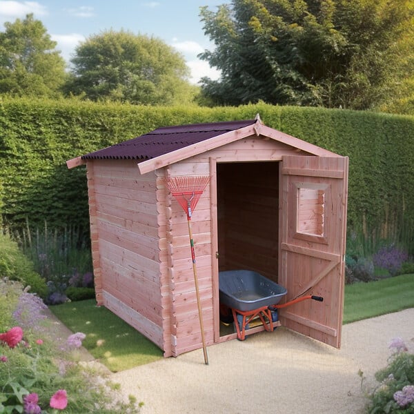 HABRITA - Abri de jardin en bois Douglas 28mm - 3.24m² - L.200xH.220xP.200cm - large