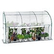 VOUNOT - Serre de jardin hivernage murale adossee avec bache PE 300x100x180cm blanc - vignette