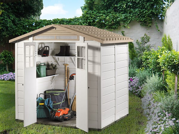 HABRITA - Abri jardin résine EVO 200 - L.181xH.216xP.220cm - large