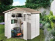 HABRITA - Abri jardin résine EVO 200 - L.181xH.216xP.220cm - vignette