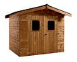 HABRITA - Abri de jardin bois Thiers - Brun doré - L.280xH.229xP.266cm - vignette