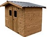 HABRITA - Abri de jardin bois - Bois naturel - L.273xH.231xP.279cm - vignette