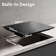 CIARRA - Table de cuisson à induction 4 Foyers 7200W Flexizone Commande Tactile Noir CD4BFBIH - vignette