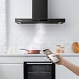 CIARRA - Hotte Aspirante Tactile 90cm APP Contrôle 650m3/h 4 Vitesses Booster Noir CD9102B-P - vignette