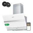 CIARRA - Hotte Murale Inclinée 60cm 650m³/h APP+WIFI Contrôle et Commandes Tactiles Blanc - vignette