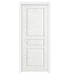 BALLAY - Bloc Porte 2040x730mm 3 panneaux traverse droite, veines bois, âme alvéolaire poussant droit, prépeint / Huisserie 73x54mm prépeinte + joint confort / Serrure pêne demi-tour / PEFC - vignette