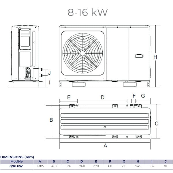 AIRWELL - WELLEA M HT R290 - 10kW Monophasé - large