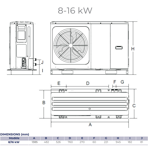 AIRWELL - WELLEA M HT R290 - 8kW Monophasé - large