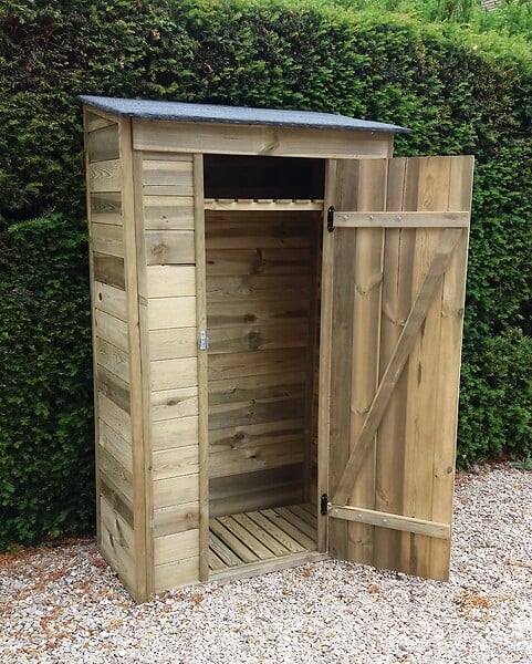 HABRITA - Abri de jardin mural en bois - L.1.11xl.0.64xH.1.75cm - large