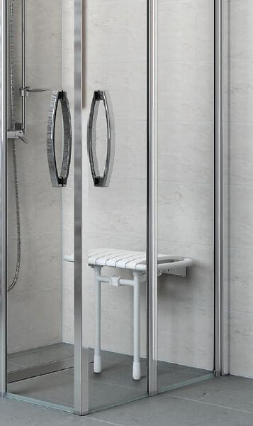 AKW - AKW - Siège de douche à lattes rabattable blanc Bama (accessibilité PMR) Akw - large