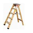 OUTIFRANCE - Escabeau Bois Professionnel 4 Marches + Tablette - vignette