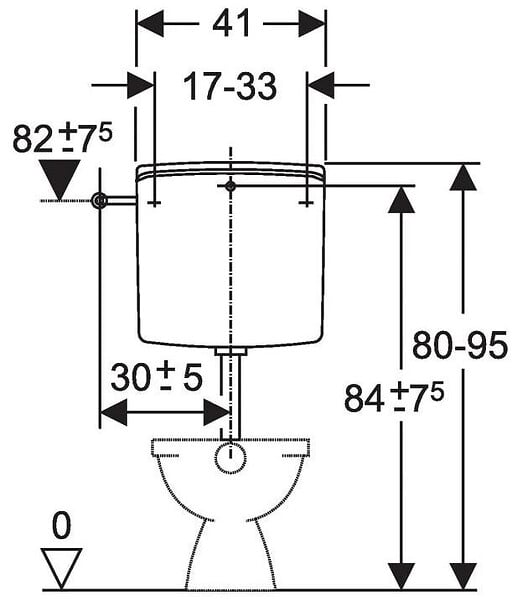 GEBERIT - RES 69 L BASSE POSITION BLC - large
