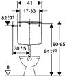 GEBERIT - RES 69 L BASSE POSITION BLC - vignette