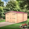 HABRITA - Garage bois Douglas massif Denis - 17.16m² - L.3.73xP.5.67m - vignette