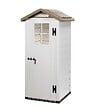 HABRITA - Abri de jardin en résine - Beige - 0,58m² - L.96.5xP.96.5xH.203cm - vignette
