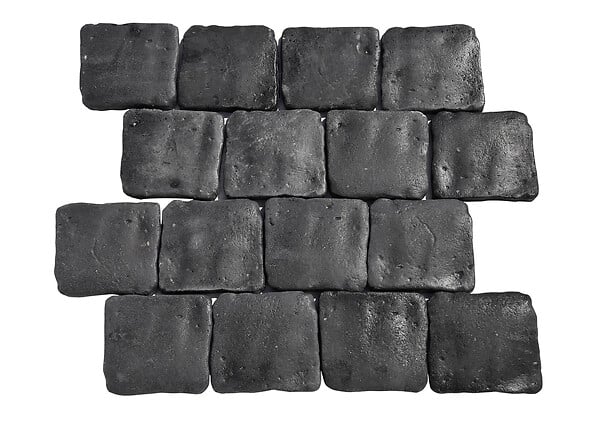 W.HAIRIE - Pavé XVIII en pierre reconstituée - Noir cire - 15x16.5cm - large