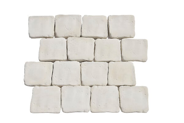 W.HAIRIE - Pavé XVIII pierre reconstituée - Blanc - L.16,5xl.15cm - large