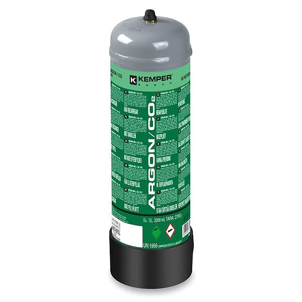 KEMPER - Pack 3 Bouteilles de gaz Argon + CO2 110 Bar 2.2 Litres Jetable Soudage MIG KEMPER - large