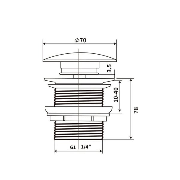 SWISS AQUA TECHNOLOGIES - Bonde à écoulement libre Infinitio 5/4" sans trop-plein pour lavabos et vasques, rose mat (PZATKAPM) - large