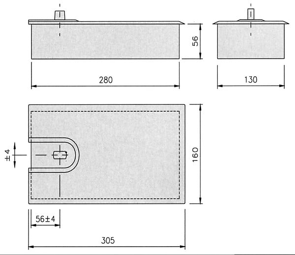 LCN - Plaque de pivot 701.01 pour série 86N finition inox - MUSTAD - 3050705105 - large