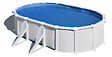 GRE - Piscine ovale acier Atlantis - Blanc - L.527xH.132xP.327cm - vignette