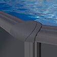 GRE - Piscine ronde acier - Gris anthracite - Diam.3,20xH.1,22m - vignette