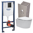 GROHE - Pack WC Rapid SL + Cuvette sans bride SAT, fixations invisibles + Plaque Noir mat + Set habillage (RapidSL-SATrimless-KF0-sabo) - vignette