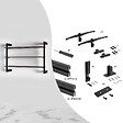 EMUCA - Kit de cadre modulaireKit de Zero avec matériel de fixation murale, Aluminium et Zamak, Peint en noir texturé - vignette