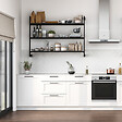 EMUCA - Kit de cadre modulaireKit de Zero avec matériel de fixation murale, Aluminium et Zamak, Peint en noir texturé - vignette