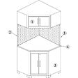 VITO - Meuble d'angle Armoire Modulable Atelier Gris Anthracite Combo VITO - vignette
