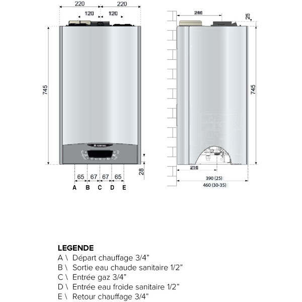 ARISTON - Chaudière murale à condensation CLAS B ONE PLUS 25 kW - large
