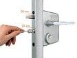 LOCINOX - Serrure applique pour portail LAKQ30U2L pour profil de 30 à  50mm - LOCINOX - LAKQ30U2LZILVVSZMZM - vignette