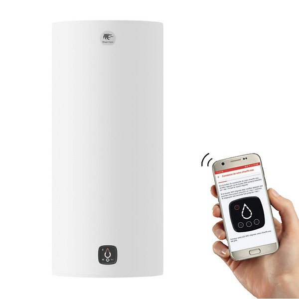 THERMOR - Chauffe-eau DURALIS CONNECT Vertical - 150 l - Vertical mural étroit - Hauteur : 1155 mm- réf : 271093 - THERMOR - large