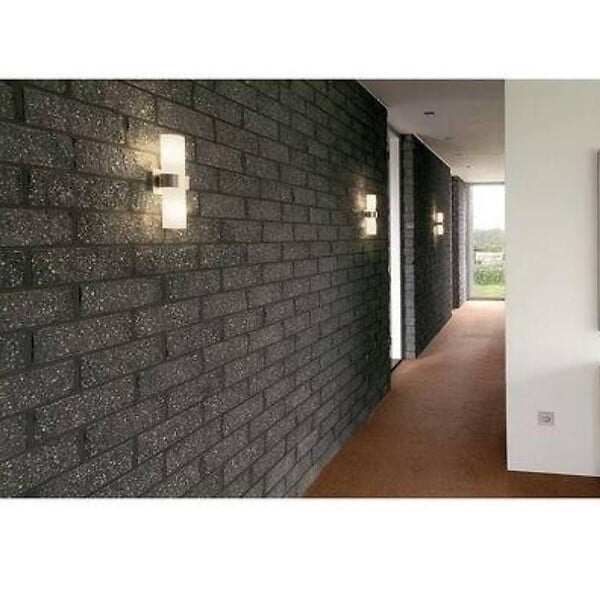 SLV - DENA 2, applique, alu brossé, verre partiellement satiné, 2x E14, max. - large