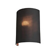 SLV - Demi abat-jour rond Fenda SLV - Ø 230mm - H 305mm - Textile - Noir et cuivre - vignette