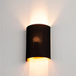 SLV - Demi abat-jour rond Fenda SLV - Ø 230mm - H 305mm - Textile - Noir et cuivre - vignette
