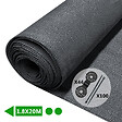 VOUNOT - Brise vue occultant en HDPE 150g/m² 1.8x20m avec attaches de fixation anthracite - vignette