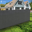 VOUNOT - Brise vue occultant en HDPE 150g/m² 1.5x20m avec attaches de fixation gris - vignette