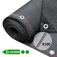 VOUNOT - Brise vue occultant en HDPE 230g/m² 1.5x20m avec attaches de fixation anthracite - vignette