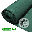 VOUNOT - Brise vue occultant en HDPE 150g/m² 1.5x20m avec attaches de fixation vert - vignette