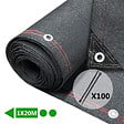 VOUNOT - Brise vue occultant en HDPE 230g/m² 1x20m avec attaches de fixation anthracite - vignette